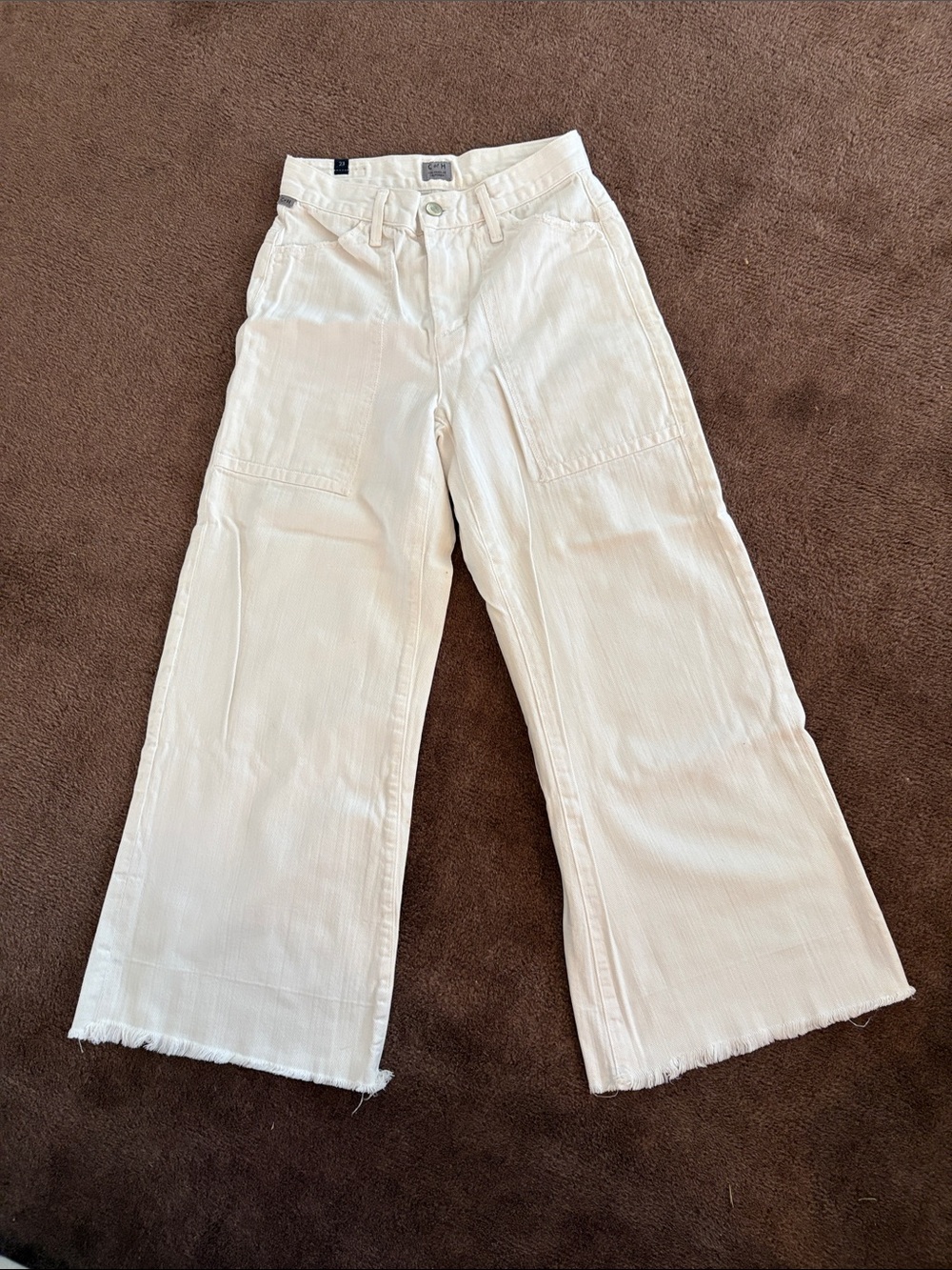 Citizens Of Humanity Cream High-Rise Jeans
